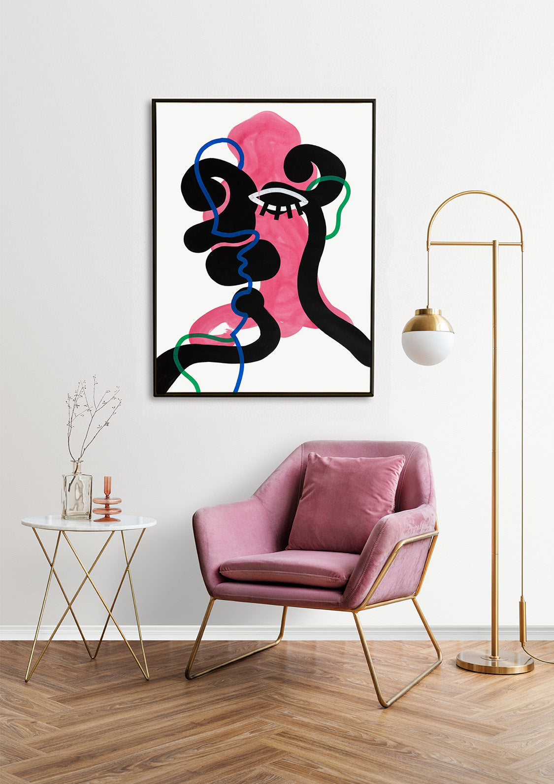 Más Cara que Espalda. Jaime Abaurre, artista español. Obra de arte figurativa. Representación de caras. Técnica pintura acrílica color sobre soporte blanco. Acabado color. Papel textura rugosa alta calidad. 