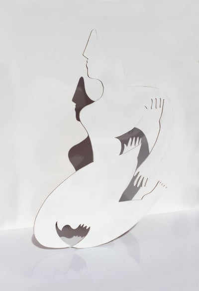 White Flat Sculpture ↨: 90 cm  ↔: 65 cm
